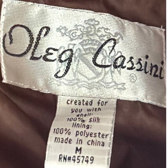 Vintage Oleg Cassini Safari Jacket Giraffe Palm Tree Desert Sunset Women Medium - Picture 2 of 6